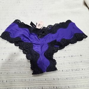 Victoria's Secret Purple and Black Lace Panties